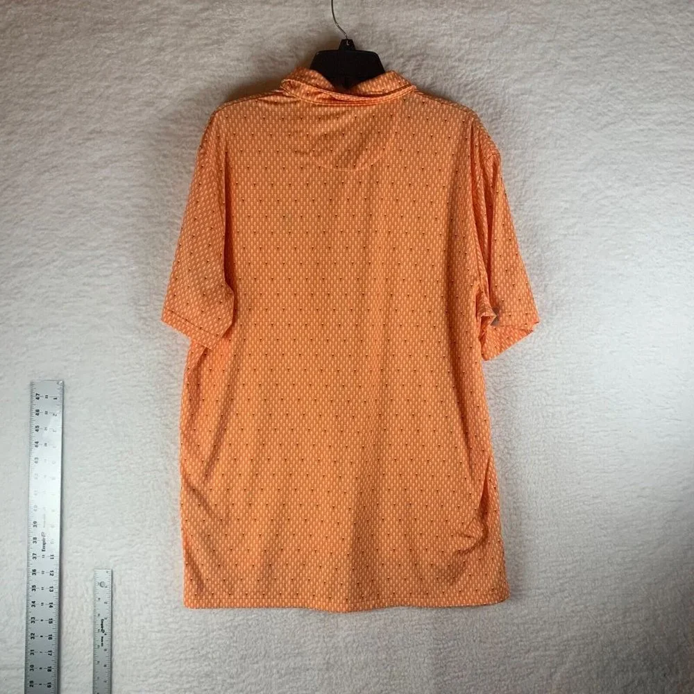 RLX Ralph Lauren Men's B&O Railroad Museum Golf Polo Shirt in Orange Size L 8971